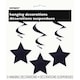 image 2 of Unique Party Star Swirls Decorations (Pack Of 3) - Black - One Size