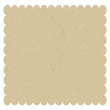 8 KRFT PAPER SCALLOPED PLACEMATS - UNIQUE N/A