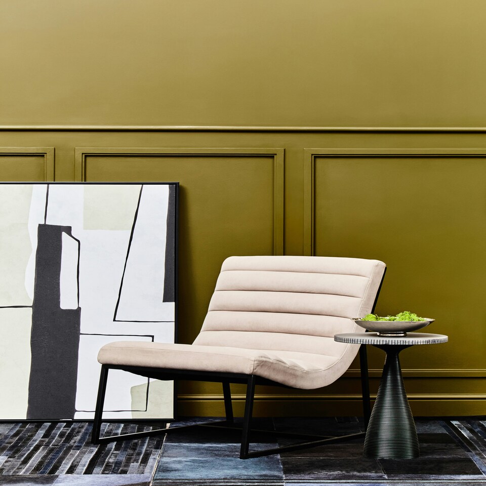 image 1 of Interiors by Premier Ivory Velvet Cocktail Chair Cream