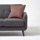 image 4 of Homescapes Cotton Plain Chocolate Cushion Cover - 60 x 60 cm | Brown | Chocolate | 60 x 60 cm