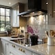 image 2 of Pink Floral Splash Back | White