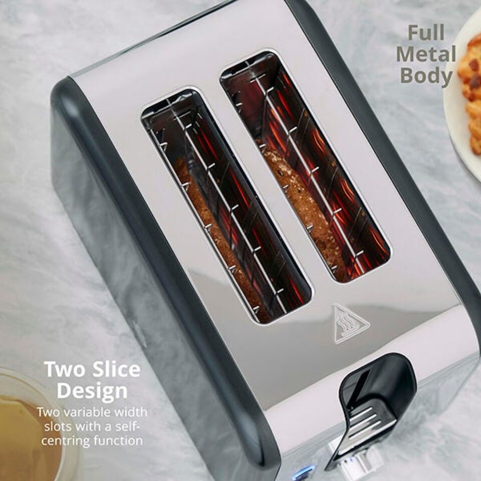 image 1 of Swan Solace Graphite 2 Slice Toaster