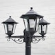 image 4 of ValueLights Mayfair 3 Way Black Outdoor Lamp Post Light | Black