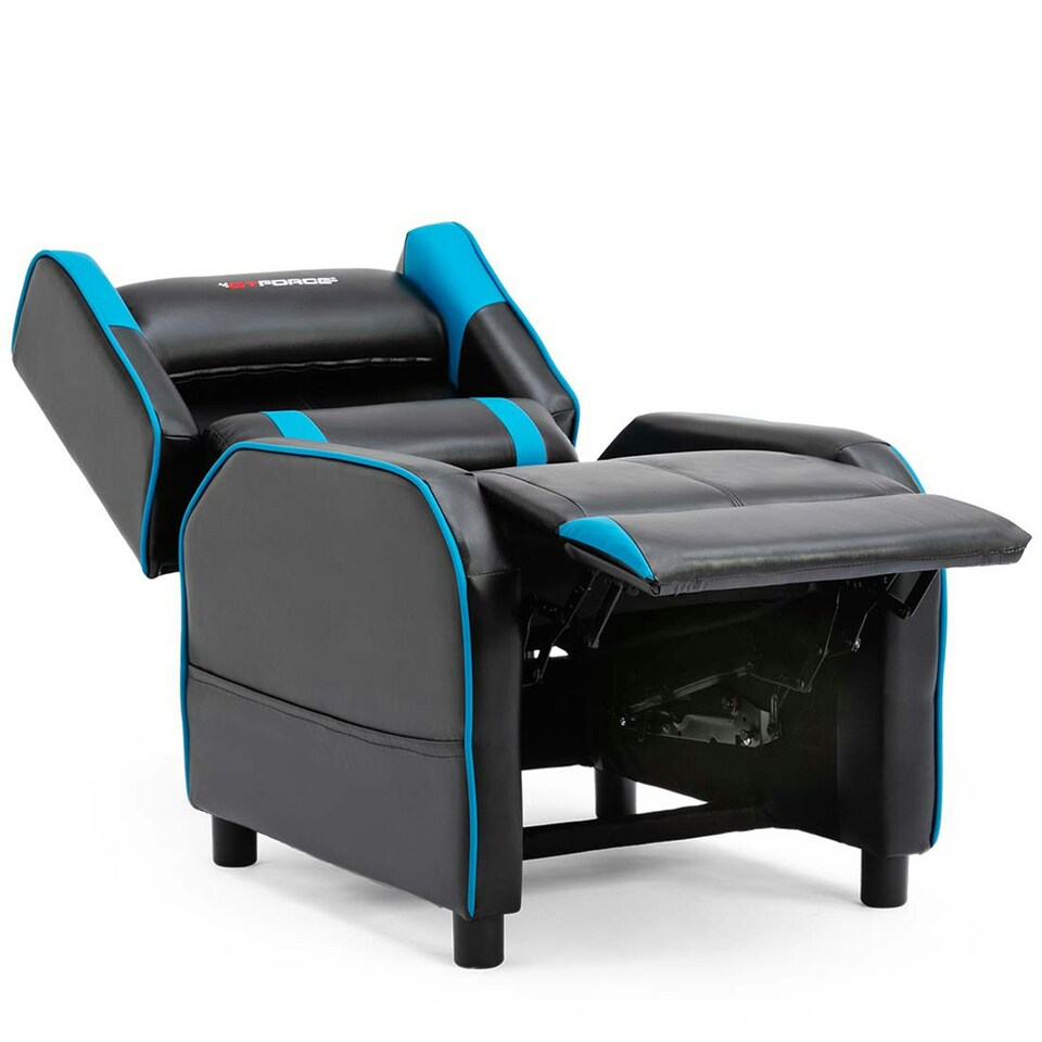 image 1 of Ranger X Faux Leather Recliner Armchair Sofa Cinema Gaming Chair (Blue)