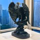image 2 of Eagle Statue Resin Ornament Eagle Figurine Decoration - Brown | Brown