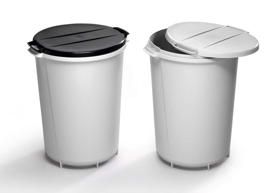 image 1 of Durable 40L Round Waste Bin Black | Strong Recycling Bin | DURABIN | Black