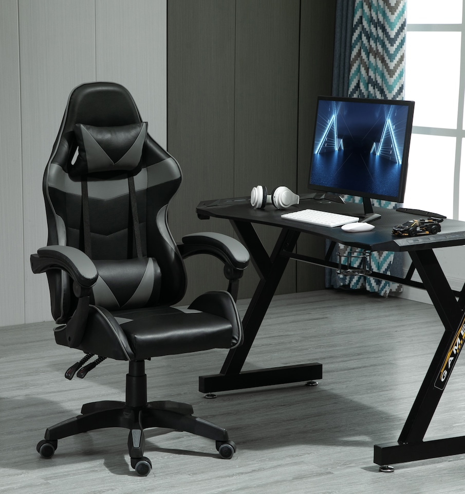 image 1 of Neon Edge Gaming Chair with Tilt and Swivel function  Chair A