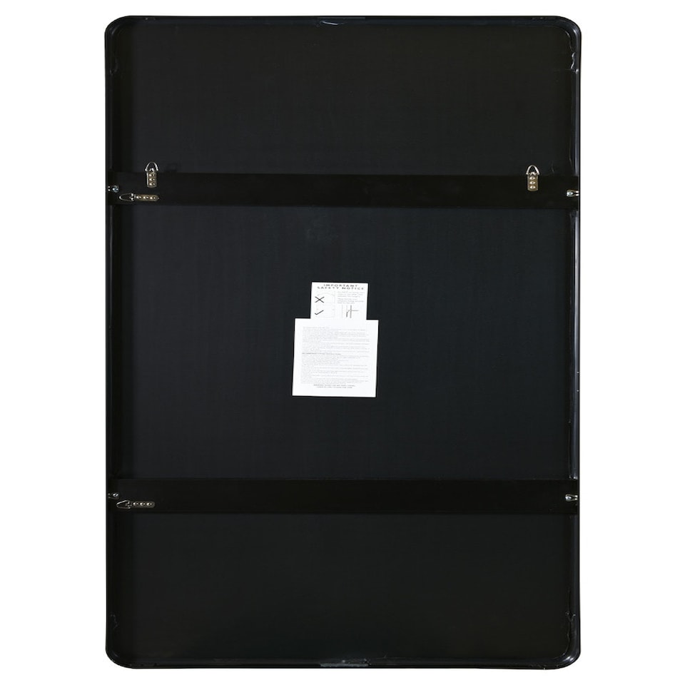 image 1 of The Angulis - Black Aluminium curved Edge Wall Leaner Mirror 68"x33" (174X85CM) Black