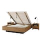 image 1 of Koping Double 4ft6 Gas Lift Ottoman Bed with Underbed Storage in Natural Pine