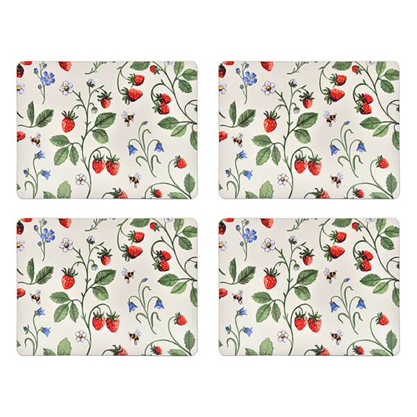 Ulster Weavers 'Strawberry Patch' Strawberry Print Printed MDF Placemat (4 Pack)