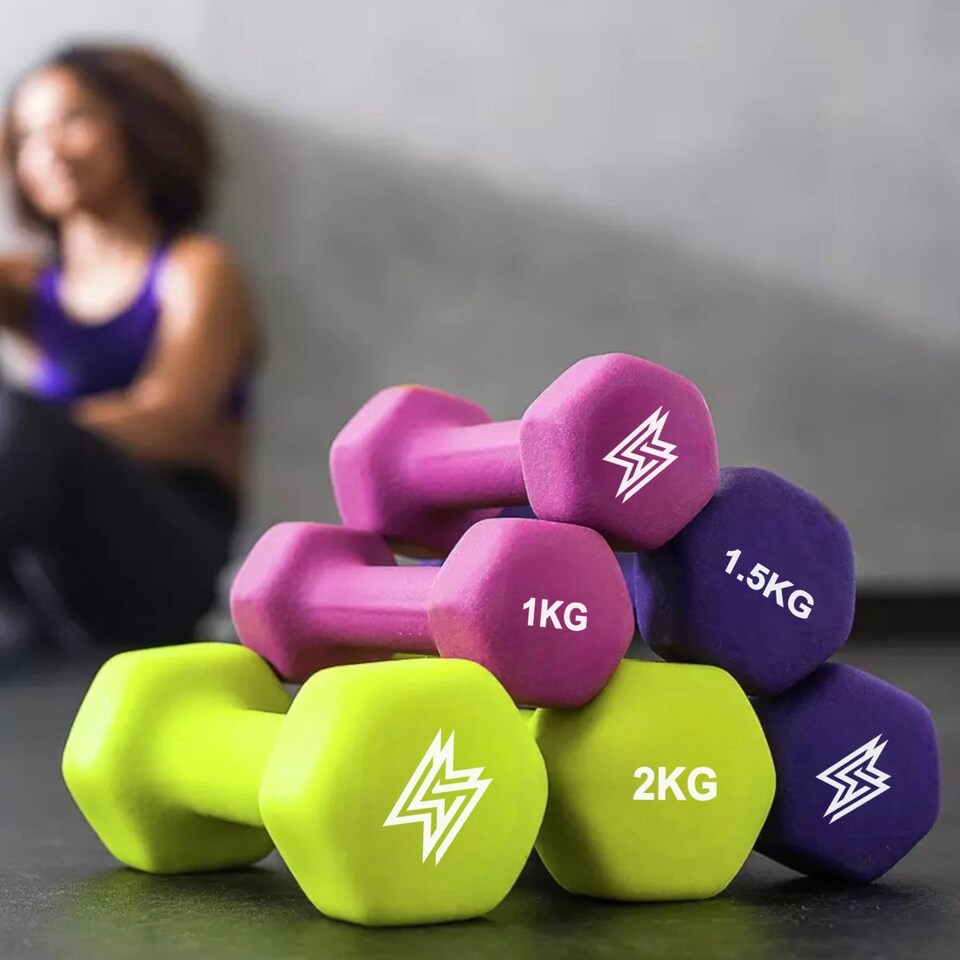 image 1 of GYM SETS Neoprene Dumbbell Pairs | 2x 2kg (Pair)
