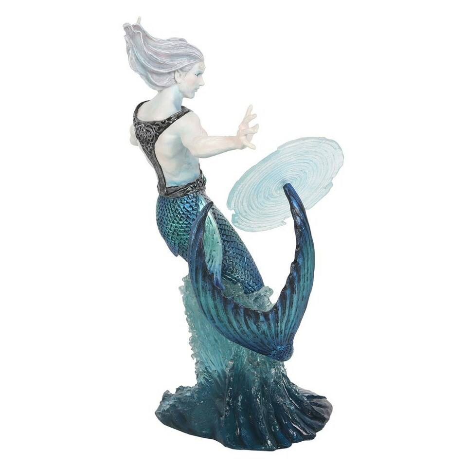 image 1 of Anne Stokes Water Elemental Wizard Collectable Figurine - Blue/White - One Size