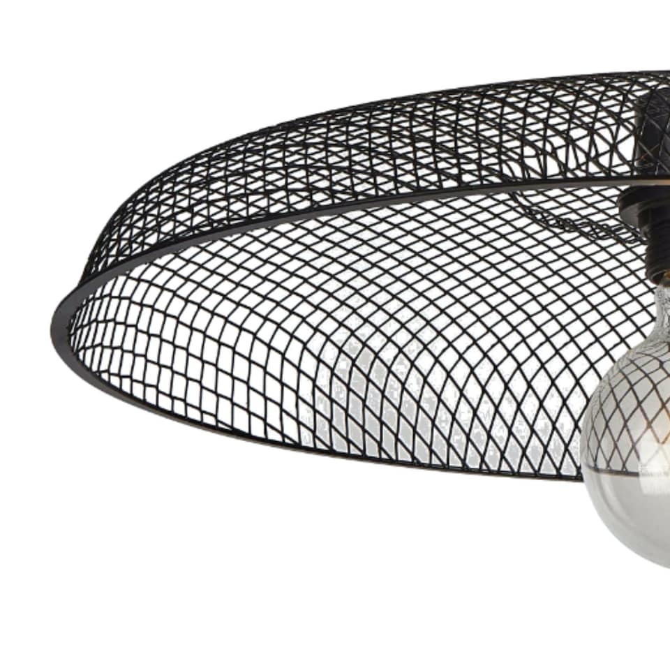image 1 of Cassidy - Large Black Mesh Easy Fit Metal Pendant Shade | Black | Large | 1