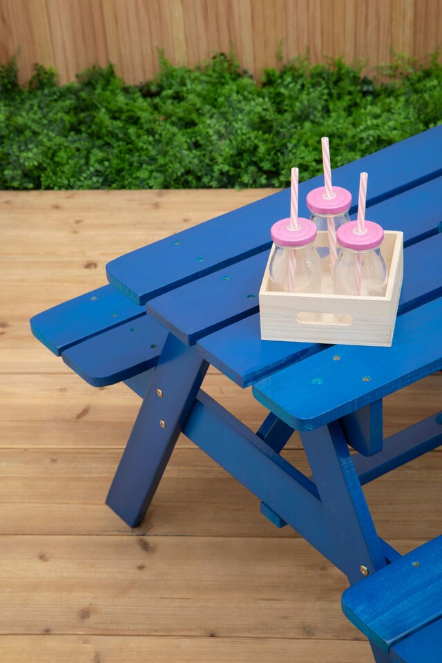 image 1 of Brighton Blue Kids Picnic Bench | Blue
