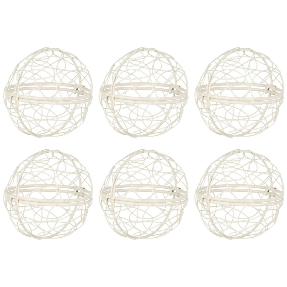 image 1 of 6-Pcs Metal Mesh Bridesmaid Ball Hanger | White | 6