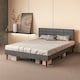 image 2 of HOMCOM 5ft King Bed Frame with Underbed Storage, Upholstered Platform Bed Frame with Tufted Headboard and Wood Slat Support, No Box Spring Needed, Easy Assembly, Grey