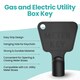 image 3 of Triangle Utility Key, Gas & Electric Meter Key with Triangular Socket - 2pcs