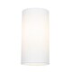 image 2 of Contemporary and Stylish White Linen Fabric Tall Cylindrical 25cm Lampshade | White