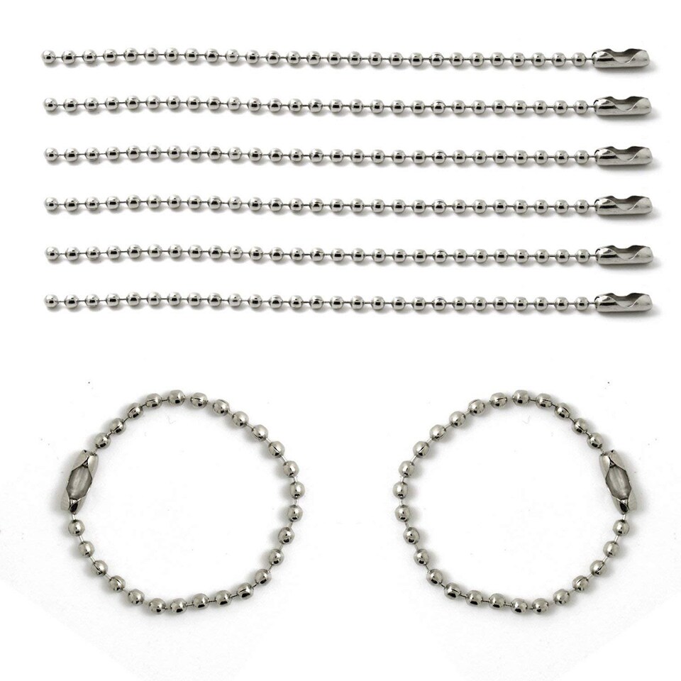 image 1 of 20cm Long Metal Ball Chain Extender for Label Tags - 100pcs