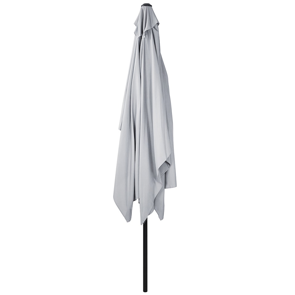 image 1 of Charles Bentley 3m x 2m Rectangular Outdoor Garden Umbrella - Light Grey