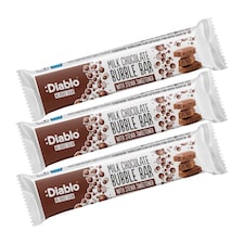 Diablo No Added Sugar Milk Chocolate Bubble Bar 30g 3 Pack