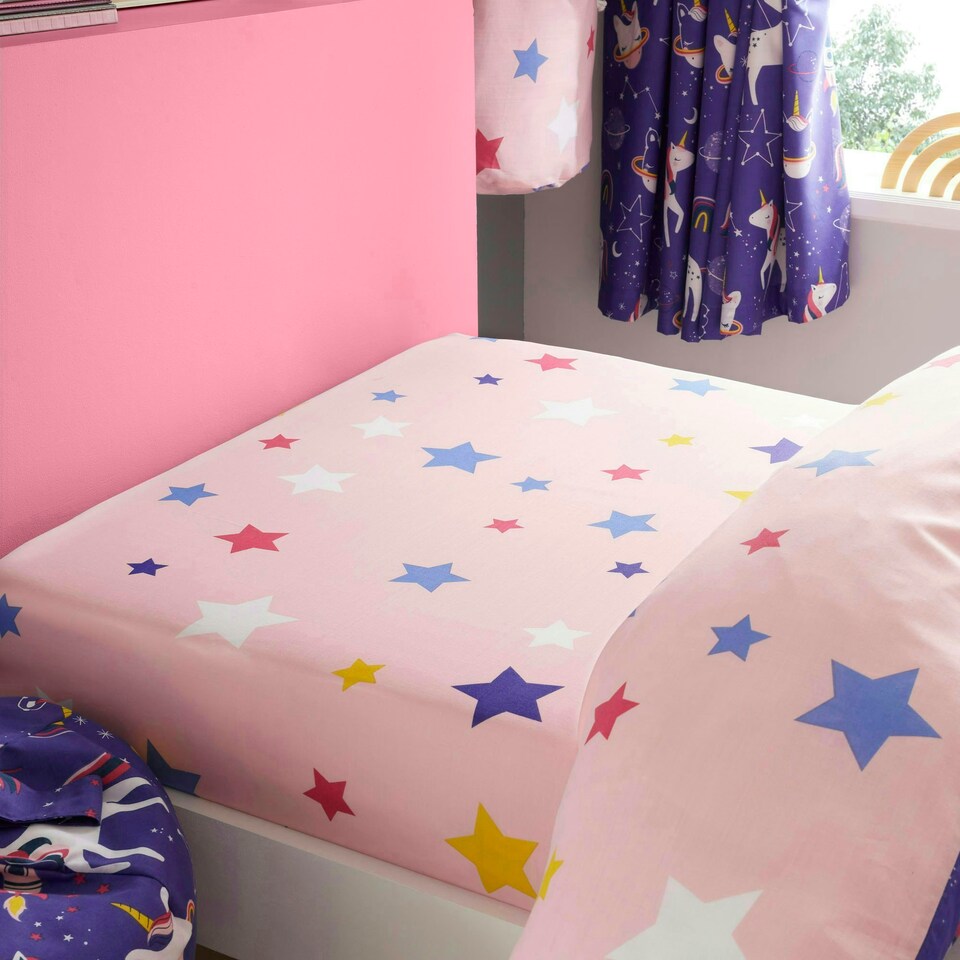 image 1 of Space Unicorn Toddler Fitted Sheet
