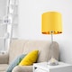 image 5 of Contemporary Ochre Cotton 10 Inch Table-Pendant Lamp Shade with Shiny Gold Inner | Yellow