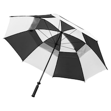 Longridge Double Canopy Golf Umbrella - Black/White - One Size