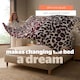 image 3 of Silentnight Coverless 10.5 Tog Duvet and Pillowcase Set, Leaf Print Purple | Single