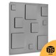 image 9 of NOVECRAFTO Decorative 3D Wall Panels (50cm x 50cm) 3D Blocks Design PVC Cladding Panel