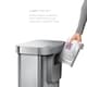 image 5 of Simplehuman 45L Rectangular Kitchen Pedal Bin with Liner Pocket, Brushed Stainless Steel with Grey Plastic Lid
