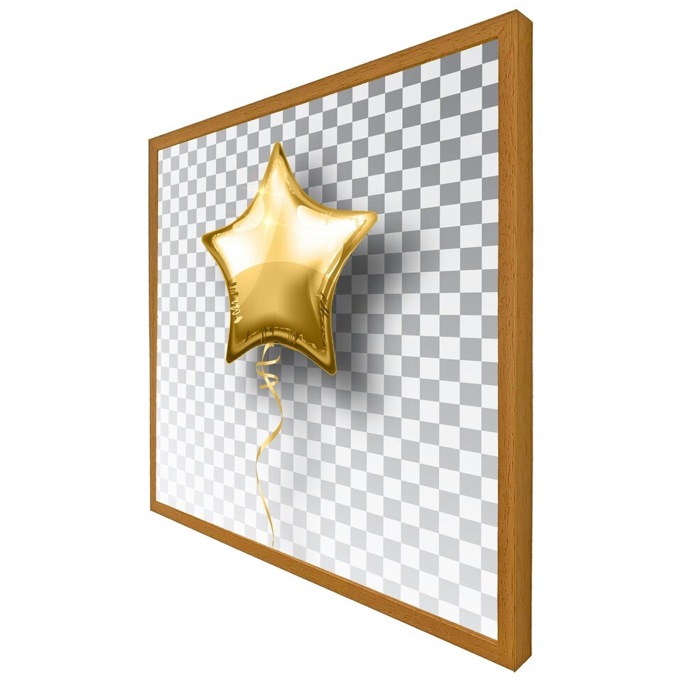 image 1 of Golden star balloon (Picture Frame) Brown | L