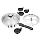 image 4 of Judge Essentials Stainless Steel 4-Cup Egg Poacher Pan with Lid
