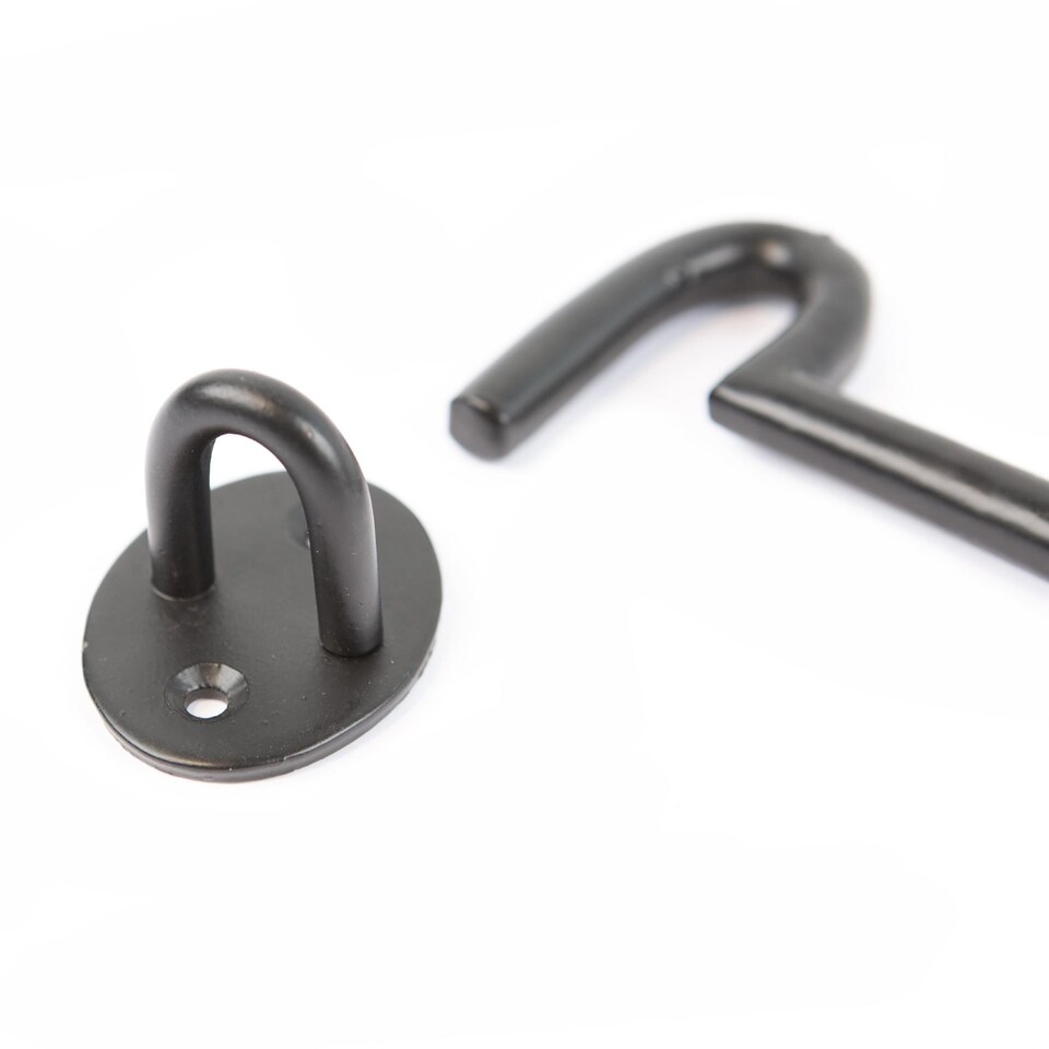 image 1 of Hammer & Tongs Rustic Cabin Hook and Eye - W225mm - Black