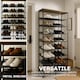 image 4 of Industrial 10 Tier Shoe Rack Hallway Organiser Rustic