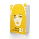 image 2 of Summer Yellow Cool Girl Age 21 Year Old 21st Her Birthday Card