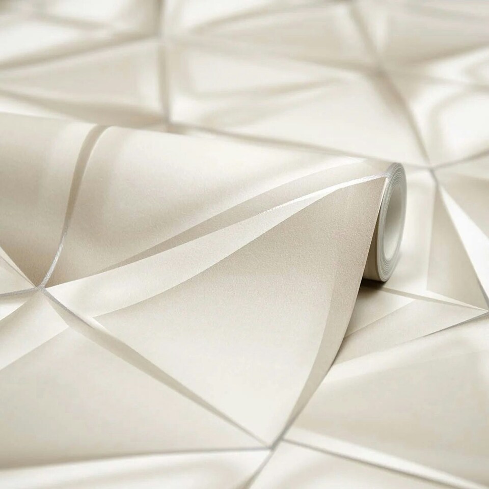 image 1 of Nera Geo Wallpaper in Taupe Multi