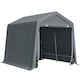 image 1 of Outsunny 9 x 7.5 ft Outdoor Garden Storage Shed, Waterproof Bike Tent with Double Rollup Zipper Door, Metal Frame, Portable Shed Shelter Carport for Motorcycle Garden Tools Dark Grey