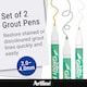 image 3 of Artline Pack of 2 Grout Restoration Marker Pens - White
