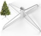 image 1 of White 50cm Christmas Tree Stand Base Artificial Trees Up to 7ft Stable Durable Screw