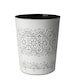 image 1 of Blue Canyon White Flora 9L Waste Bin Stylish Plastic Rubbish Container for Office Kitchen Bathroom and Home Use