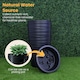 image 6 of Water Butt Kit with Tap, Diverter & Bio Cleaner –  Rainwater Collector for Garden, Balcony & Terrace – Durable Plastic Water Storage Tank Black | 240L