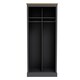 image 2 of Devon 2 Door Sliding Wardrobe - Particle Board - L57.7 x W113.8 x H181.6 cm - Charcoal | Black