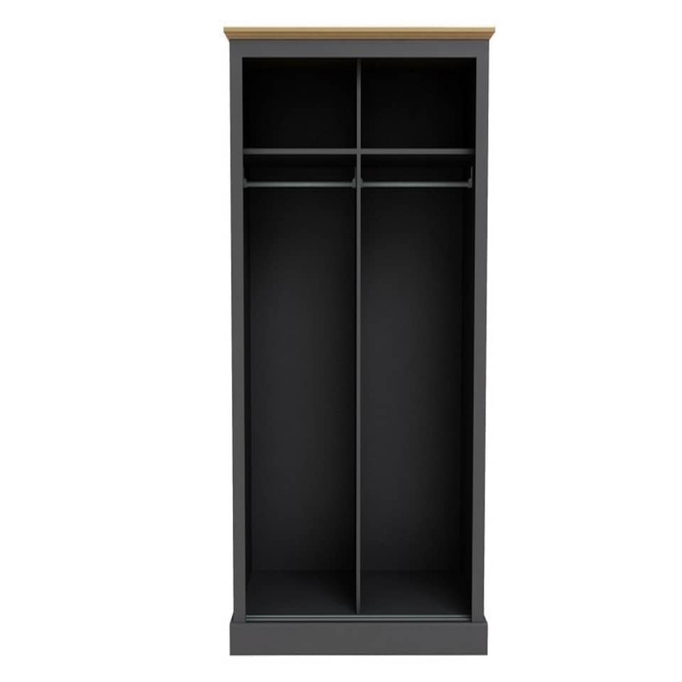 image 1 of Devon 2 Door Sliding Wardrobe - Particle Board - L57.7 x W113.8 x H181.6 cm - Charcoal | Black
