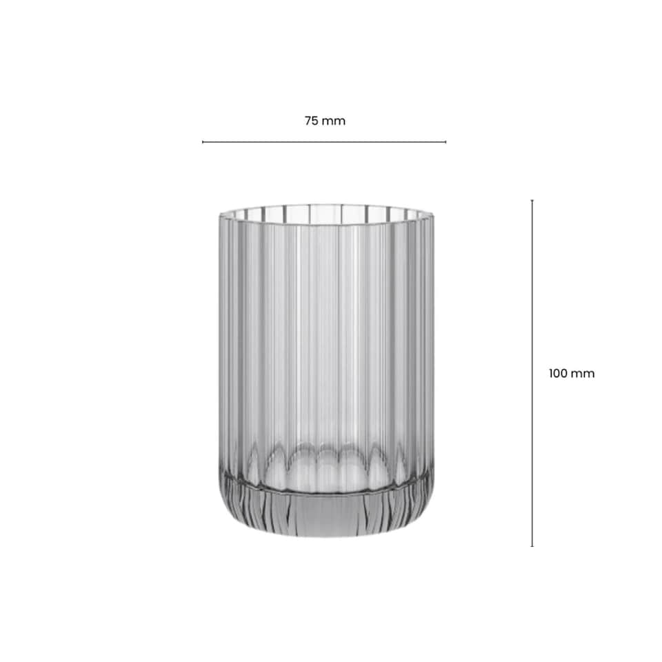 image 1 of COSMIC Toothbrush Holder, Tumbler, Resistant Glass, Ambar rose, Lido Collection