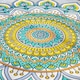 image 4 of Bistro Table Set Blue Floral Mosaic Design 2 Chairs Outdoor Garden Furniture