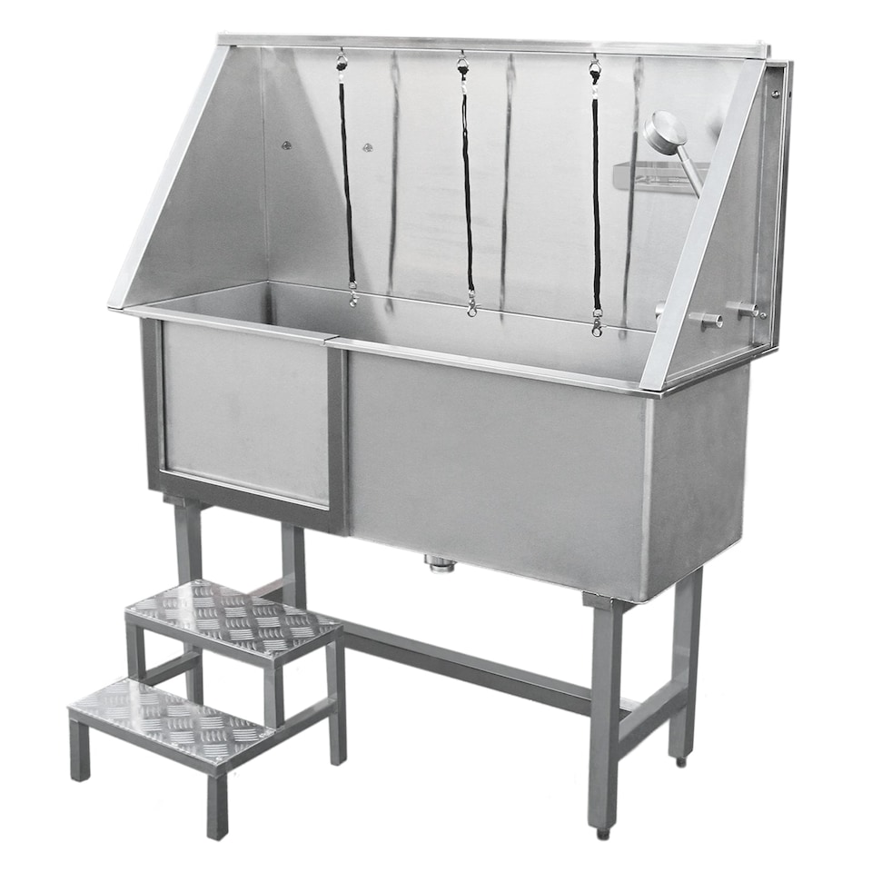 image 1 of Pet Dog Bath Steel Tub Washing Station 400mm