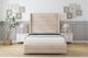 image 1 of Sloomy Sterling Sand Naples Bed Frame With Mattress With 50"  Upholstered Wingback Headboard 3' Single