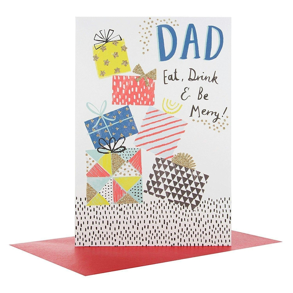 image 1 of Hallmark Medium Dad "Eat Drink and Be Merry" Christmas Card