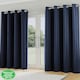 image 1 of Supersoft Navy Curtains 66 x 54 inch (168 x 137 cm) Room Darkening Eyelet Thermal Noise Reducing Curtains for Bedroom and Living Room